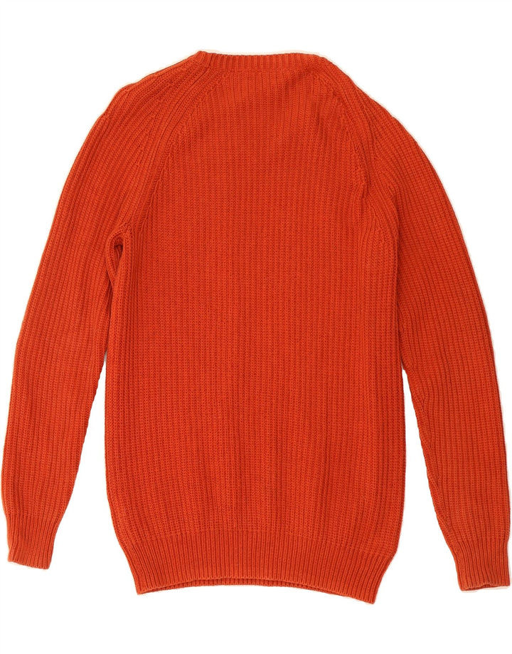 JIGSAW Womens Boat Neck Jumper Sweater UK 14 Medium Red Cotton Vintage Jigsaw and Second-Hand Jigsaw from Messina Hembry 