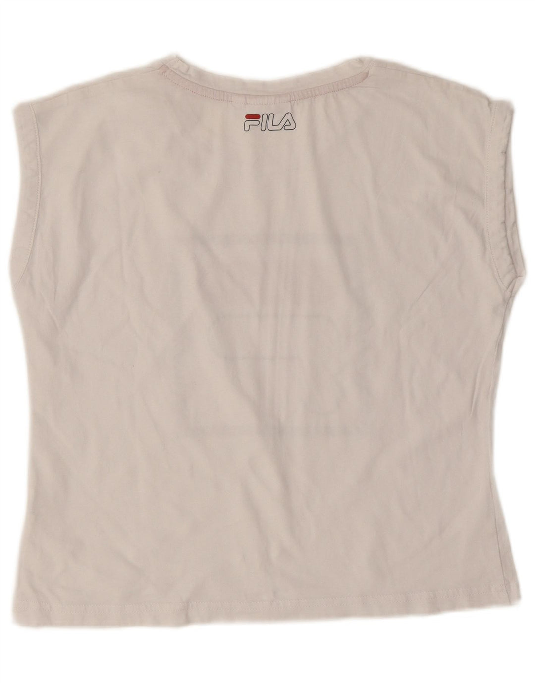 Fila Γυναικείο γραφικό T-Shirt Top UK 10 Small White