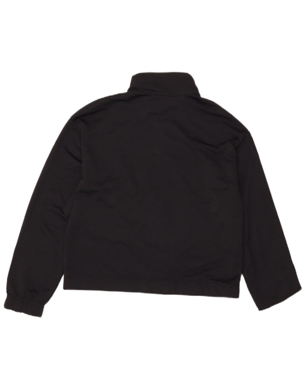 NIKE Womens Tracksuit Top Jacket UK 14 Medium Black Polyester
