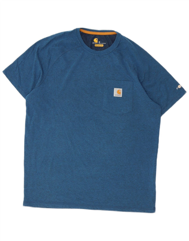 CARHARTT Ανδρικό T-Shirt Relaxed Fit Top Medium Blue Polyester