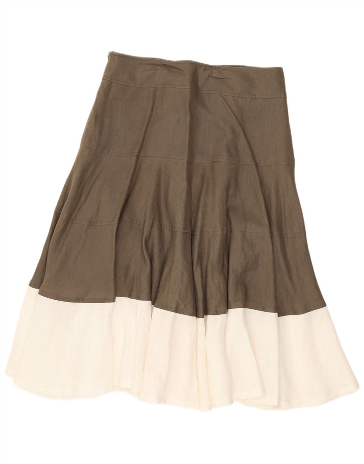 Fenn Wright Manson γυναικεία φούστα UK 10 Small W28 Brown Colourblock