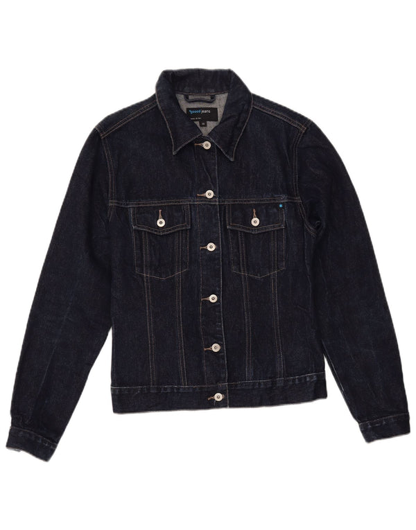 VINTAGE Γυναικείο Τζιν Μπουφάν EU 38 Medium Navy Blue Cotton