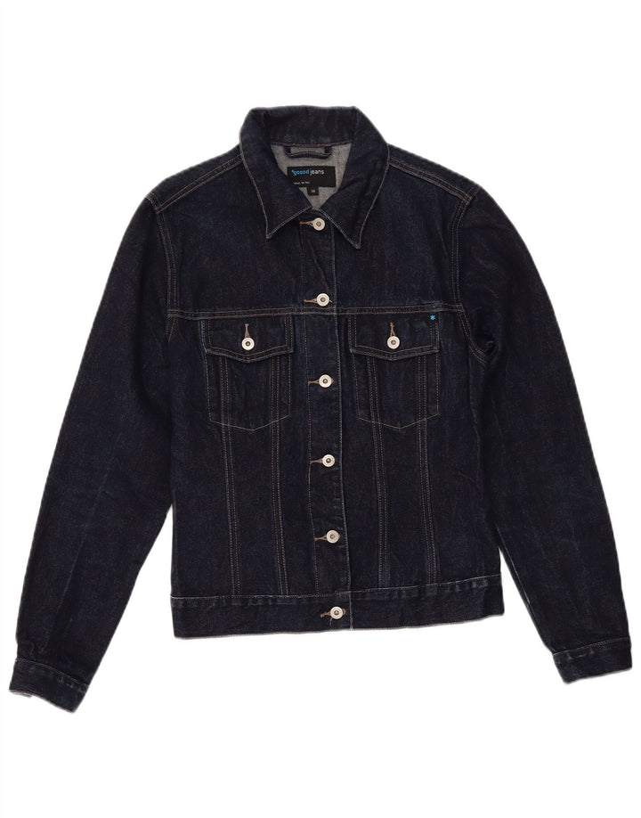 VINTAGE Γυναικείο Τζιν Μπουφάν EU 38 Medium Navy Blue Cotton