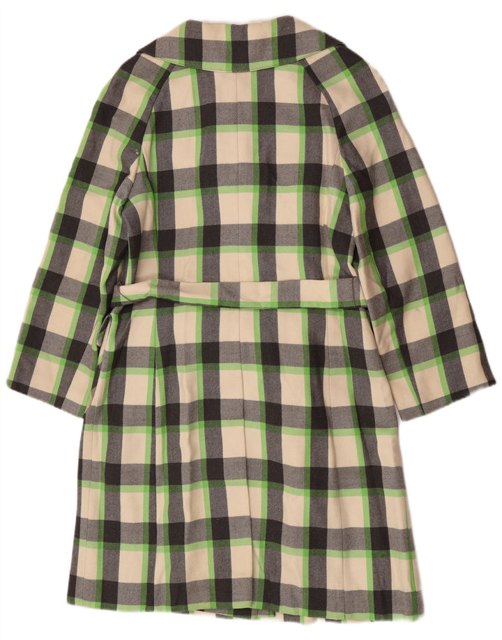 Vintage Γυναικείο Πανωφόρι UK 12 Μεσαίο Πολύχρωμο Check New Wool