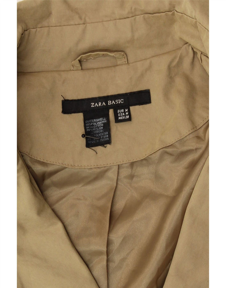 Zara Γυναικεία καμπαρντίνα UK 14 Βαμβακερό μεσαίο μπεζ
