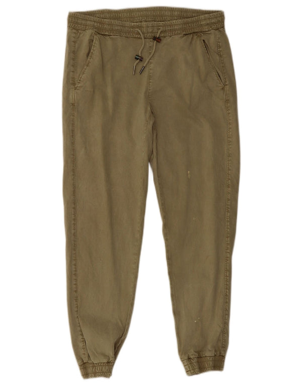 Zara Γυναικείο Παντελόνι Joggers Small W26 L26 Khaki Lyocell
