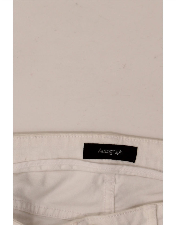 MARKS & SPENCER Γυναικείο αυτόγραφο Skinny Jeans W34 L28 Λευκό