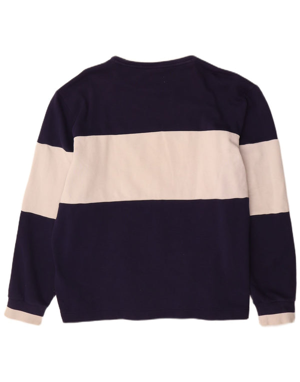 Ανδρικό γραφικό φούτερ Puma Jumper Μεγάλο μπλε Navy Colourblock Βαμβακερό