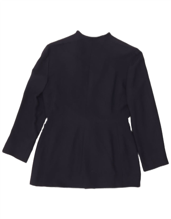 Vintage γυναικείο τζάκετ με 3 κουμπιά Blazer IT 46 Μεγάλο Navy Blue Acetate