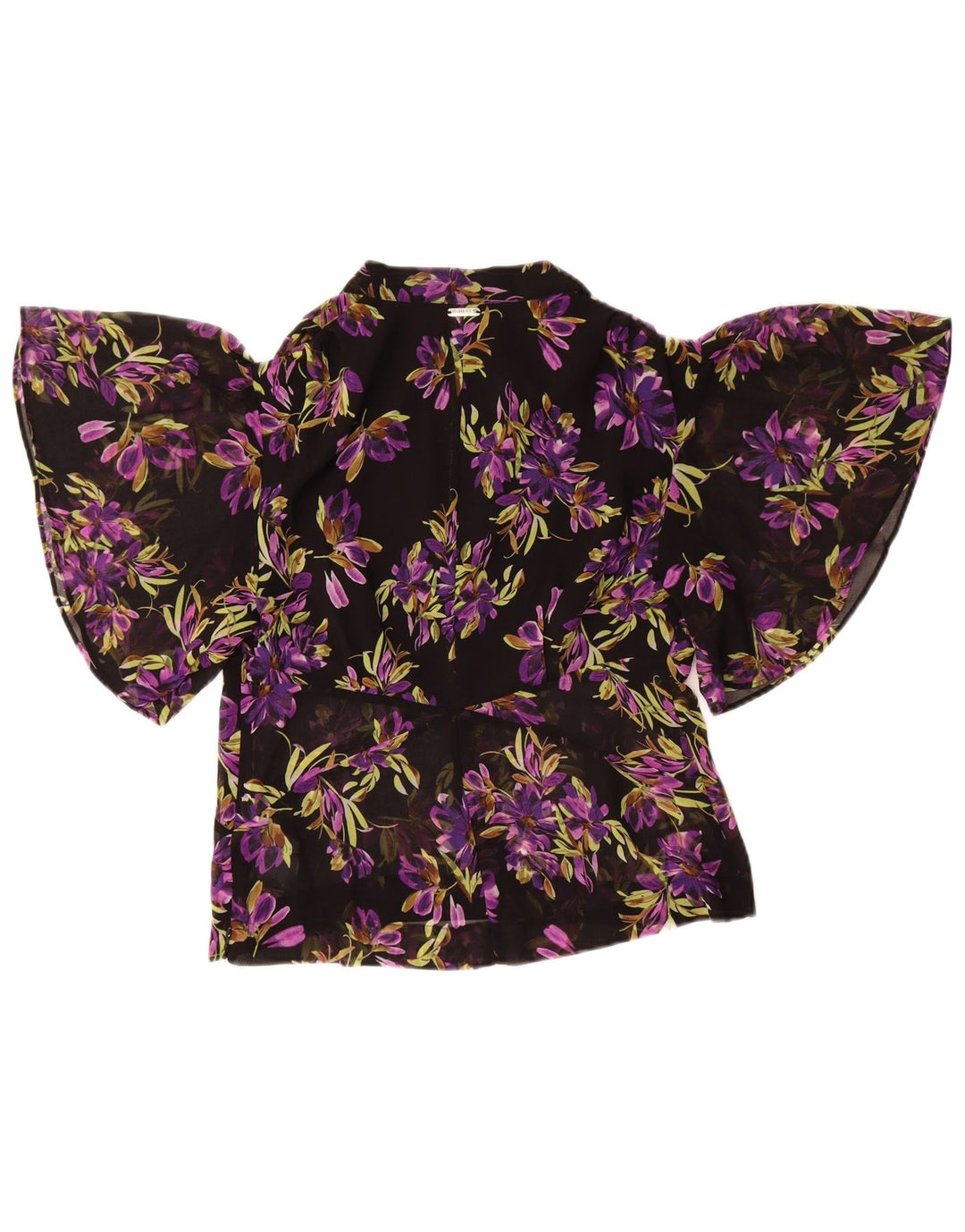 Guess Γυναικεία μπλούζα μπλούζας τοπ UK 8 Small Black Floral Polyester