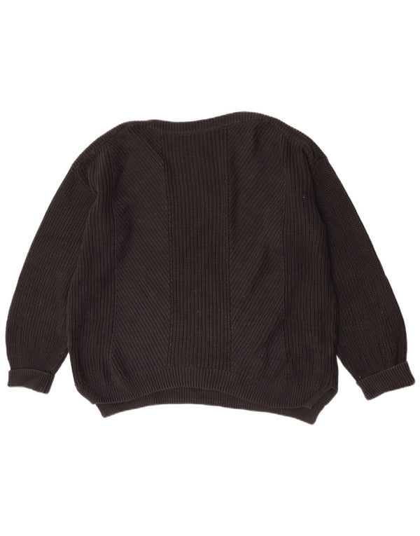 Marks & Spencer Γυναικείο Crop Boat Neck Jumper πουλόβερ UK 16 Large Black