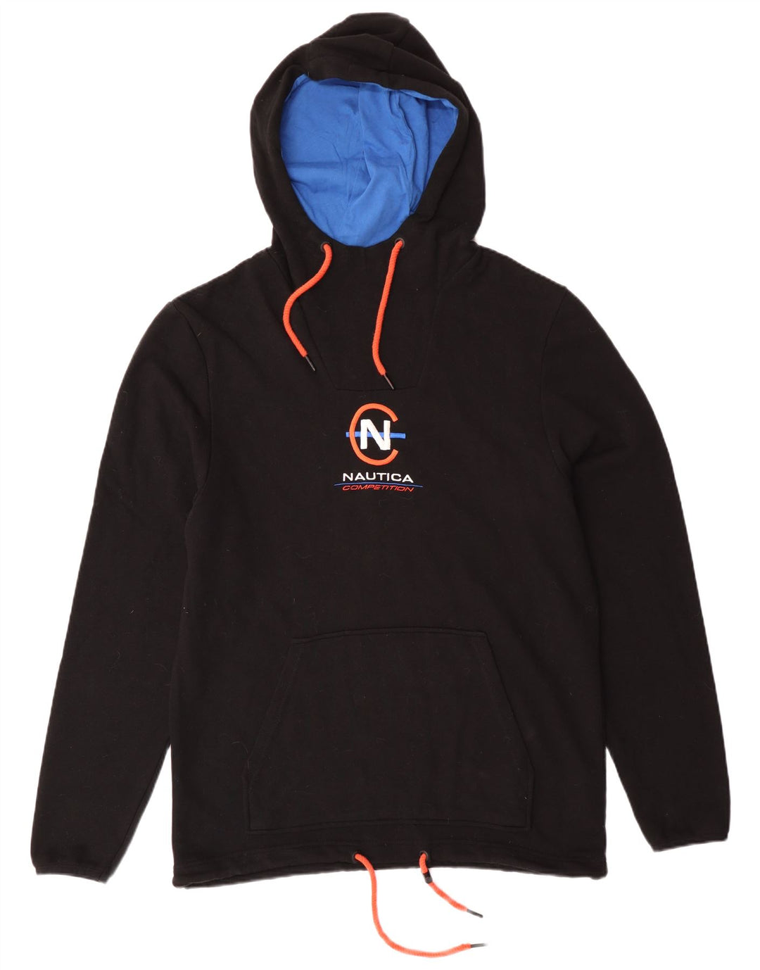 NAUTICA Ανδρικό γραφικό μπλουζάκι με κουκούλα μεγάλο μαύρο βαμβακερό