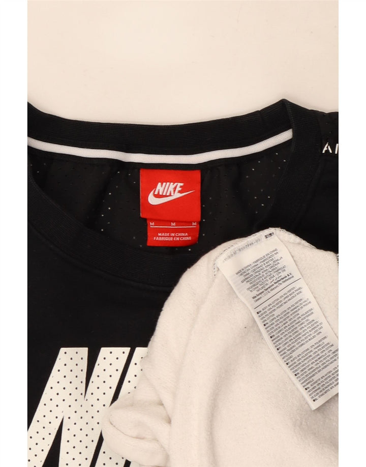 Ανδρικό γραφικό φούτερ Nike, μεσαίο μαύρο, βαμβακερό