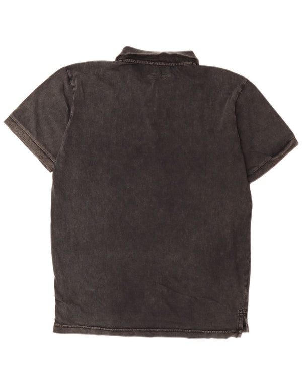 Hard Rock Cafe Mens Prague Graphic Polo πουκάμισο Medium Black Cotton Μουσική