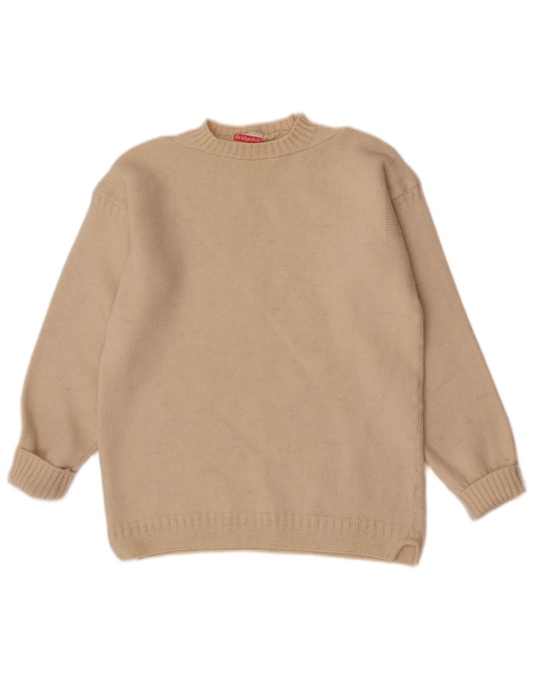 Ανδρικό πουλόβερ με λαιμόκοψη Bridgedale EU 38 Small Beige Wool