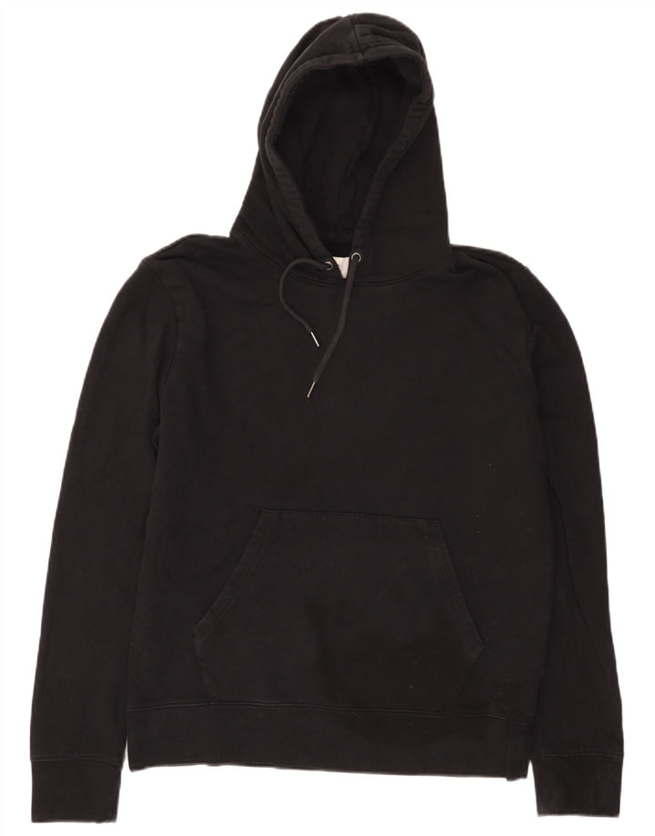 Marks & Spencer Ανδρικό Hoodie Jumper Μεσαίο μαύρο βαμβακερό