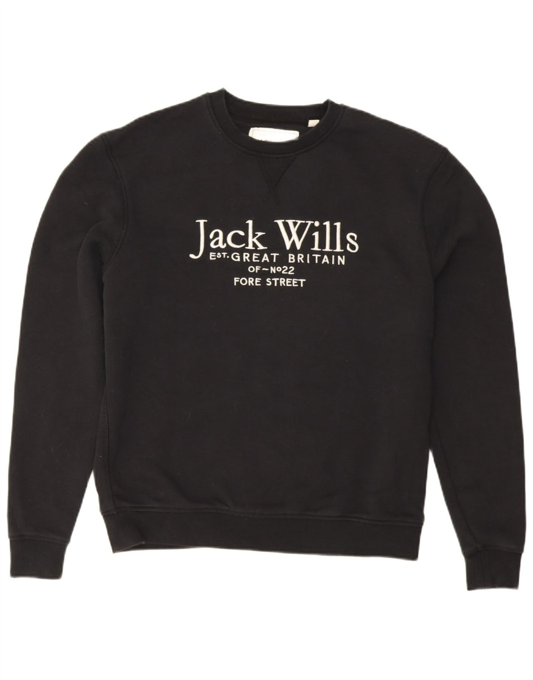 Jack Wills Ανδρικό γραφικό φούτερ Jumper Μικρό μαύρο βαμβακερό