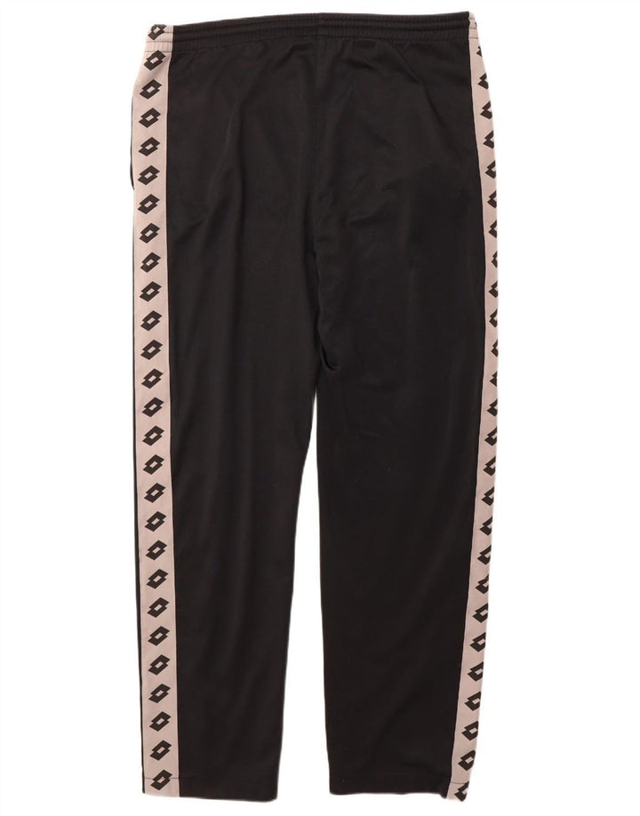 LOTTO Mens Graphic Tracksuit Trousers UK 36/38 Small  Black Polyester