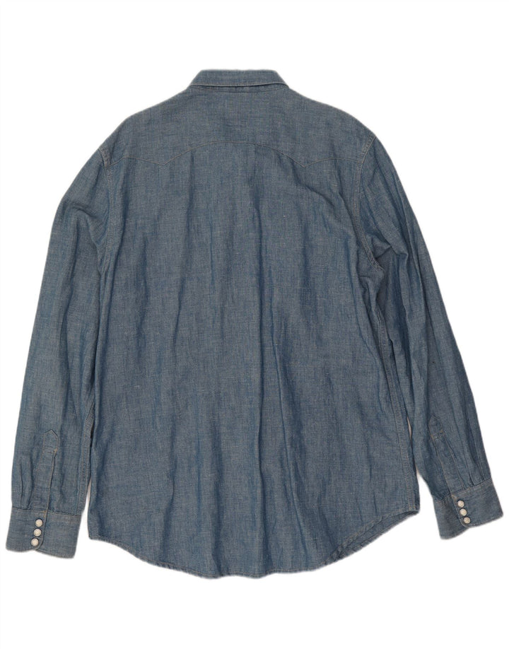 Ανδρικό πουκάμισο Western Slim Fit Levi's XL Blue Cotton