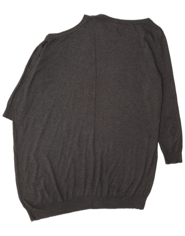 All Saints Γυναικείο Longline Boat Neck Jumper UK 10 Small Grey