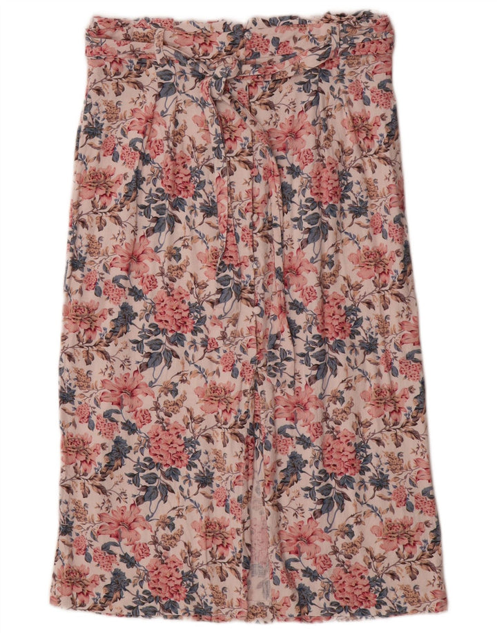 Γυναικεία Midi Φούστα Oasis UK 14 Medium W30 Πολύχρωμη φλοράλ βισκόζη
