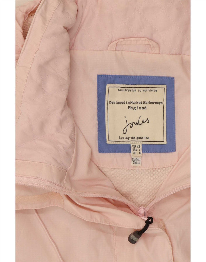 Joules Γυναικείο μπουφάν βροχής με κουκούλα UK 8 Small Pink