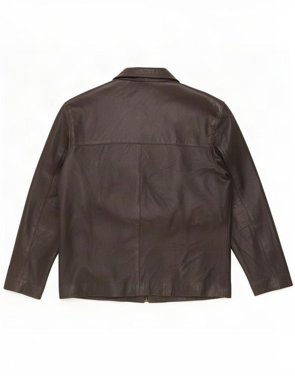 Ανδρικό Δερμάτινο Μπουφάν MONTANA UK 40 Large Brown