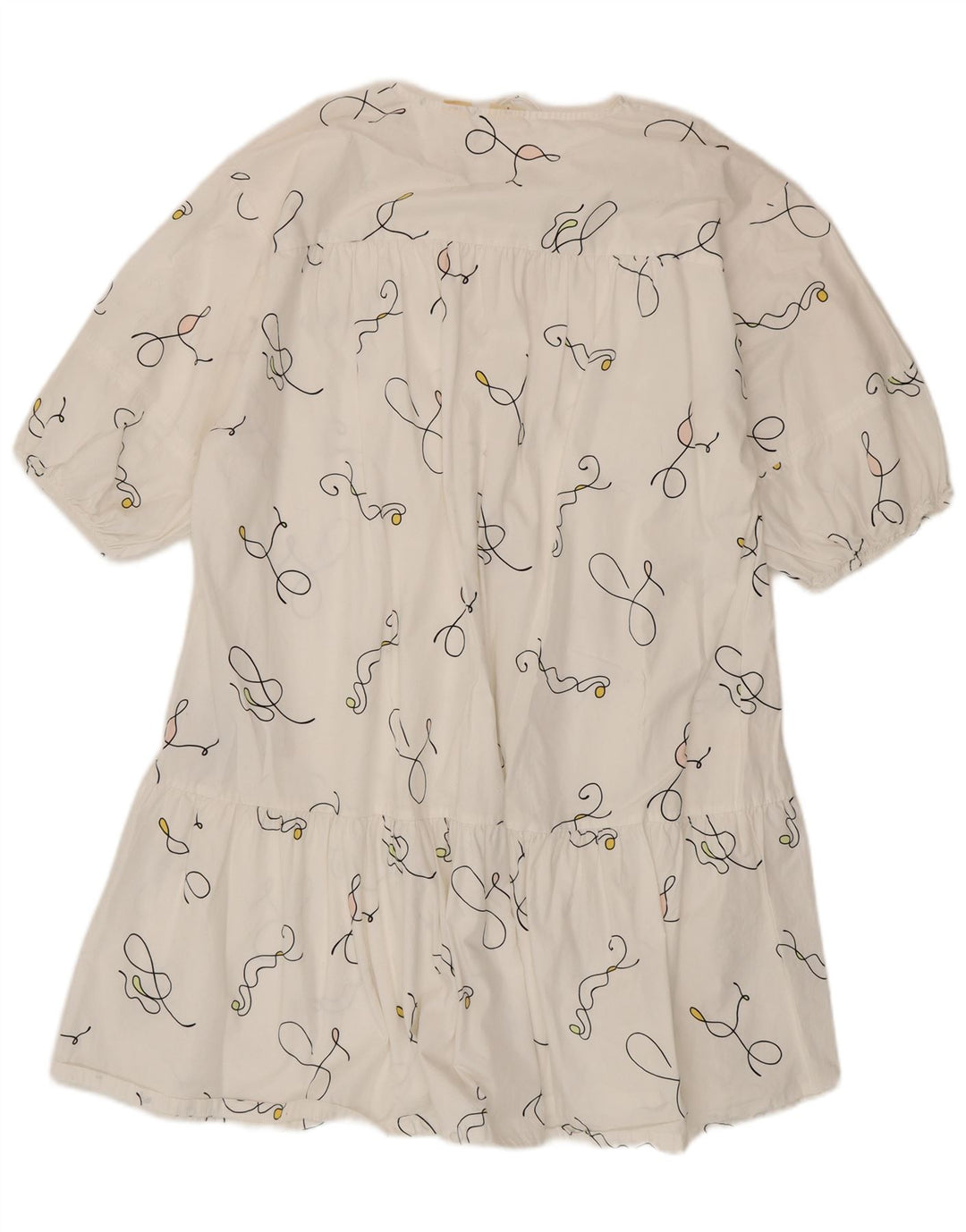 Γυναικείο Abstract Pattern Oversized Tent φόρεμα UK 14 Medium White