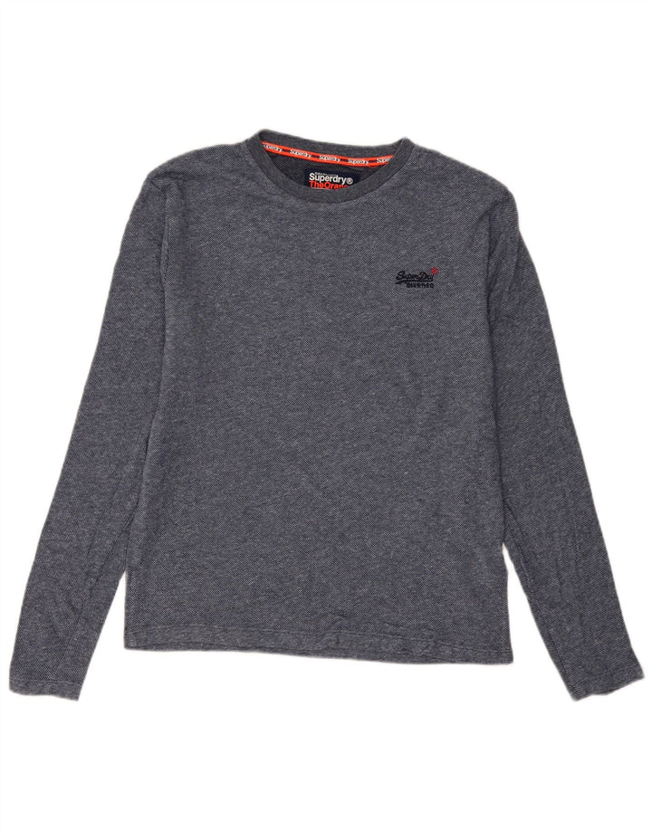 Ανδρικό μπλουζάκι Superdry, μακρυμάνικο, μεσαίο μπλε βαμβακερό