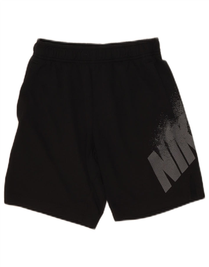 Γραφικό αθλητικό σορτς Nike Boys Dri Fit 8-9 ετών Μικρό μαύρο πολυεστέρα