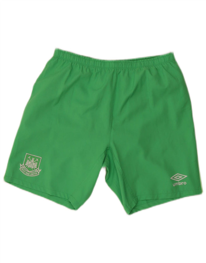 Αθλητικό σορτς Umbro Ανδρικό Γουέστ Χαμ United από μικρό πράσινο πολυεστέρα