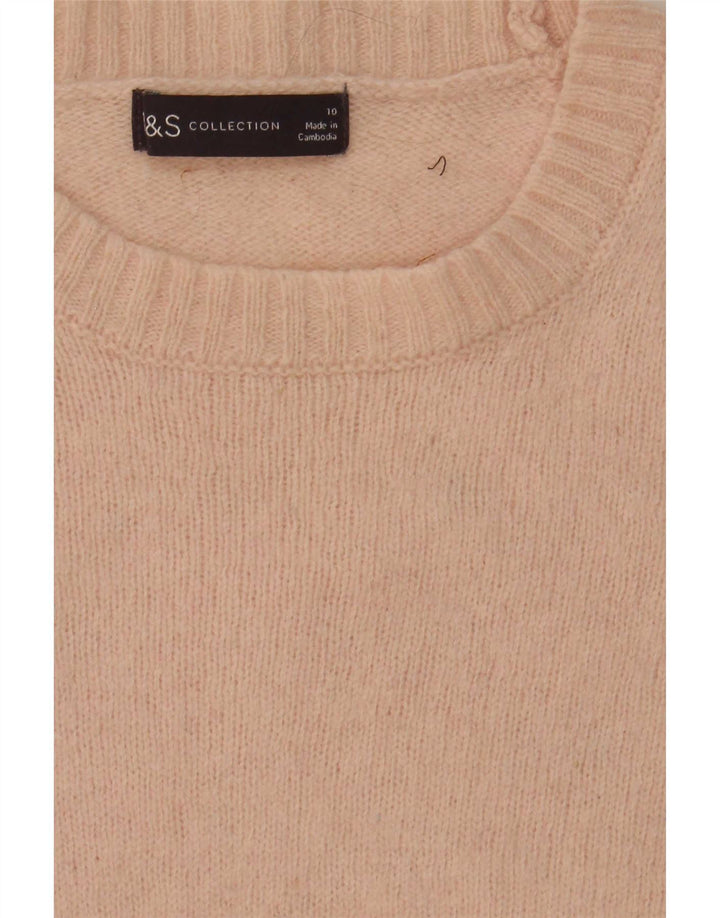 Marks & Spencer Γυναικείο πουλόβερ με λαιμόκαυστο UK 10 Small Pink