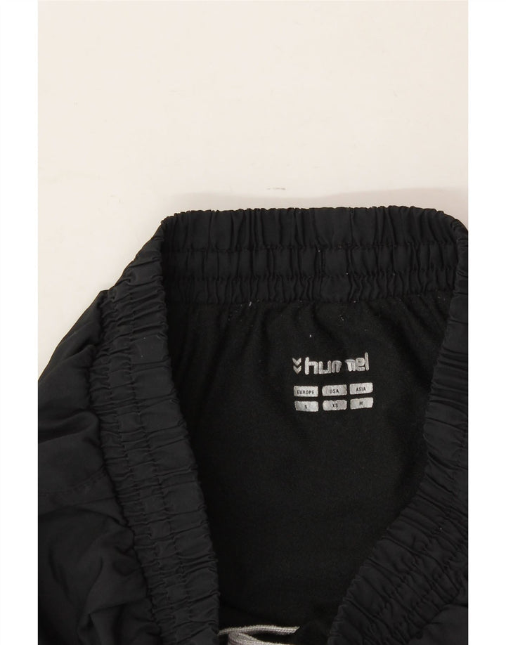 HUMMEL Mens Graphic Sport Shorts XS  Black Polyester Vintage Hummel and Second-Hand Hummel from Messina Hembry 