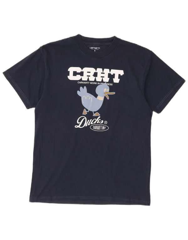 Γραφικό T-Shirt Carhartt Mens Ducks Top Small Navy Blue