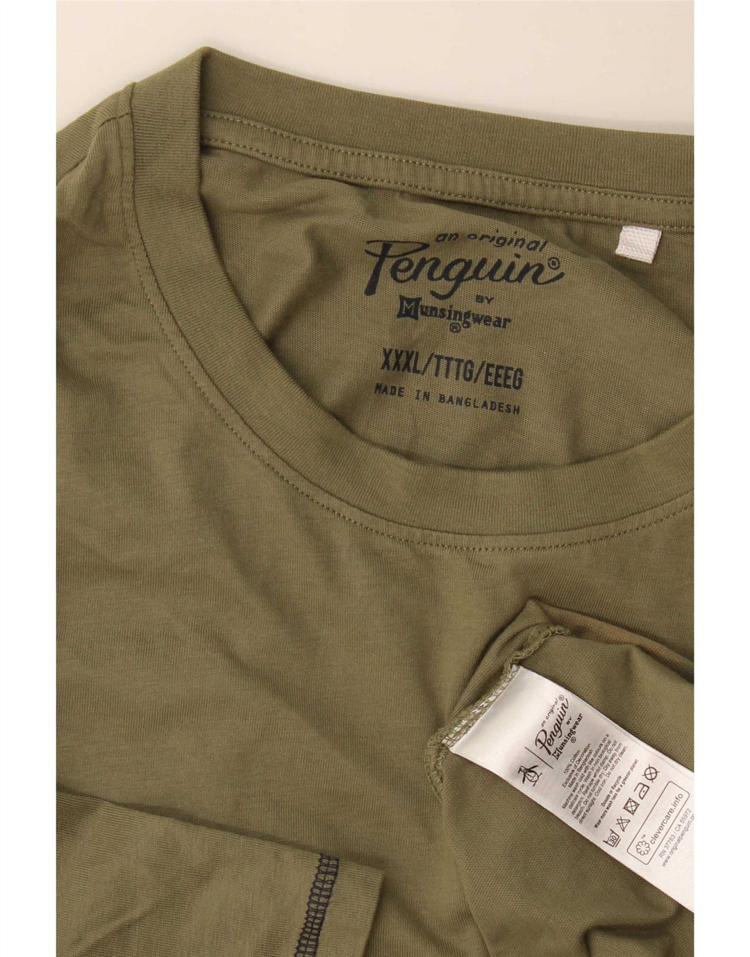Ανδρικό T-Shirt Penguin Top 3XL πράσινο βαμβακερό
