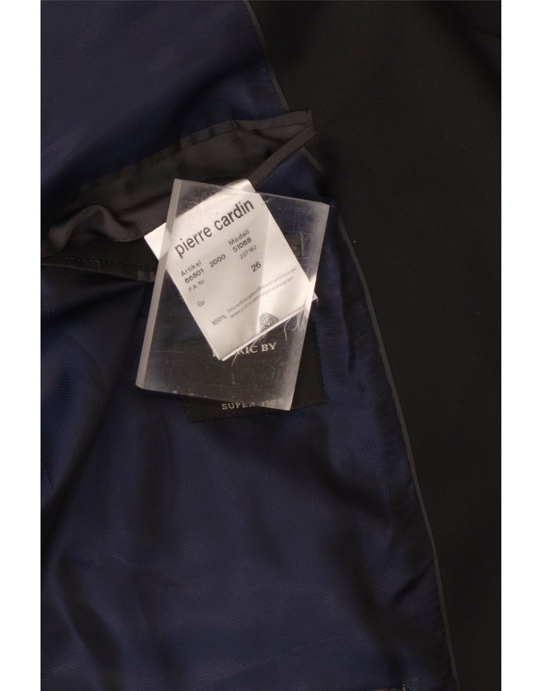 Pierre Cardin Ανδρικό σακάκι σακάκι με 1 κουμπί UK 40 μεγάλο μαύρο παρθένο μαλλί