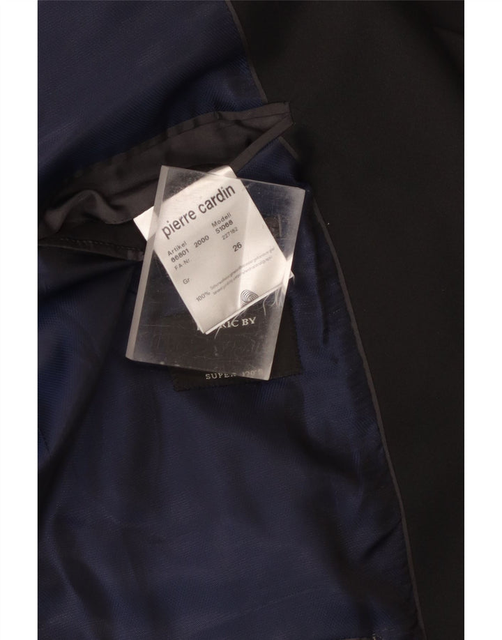 Pierre Cardin Ανδρικό σακάκι σακάκι με 1 κουμπί UK 40 μεγάλο μαύρο παρθένο μαλλί