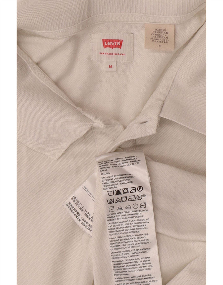 Ανδρικό πουκάμισο πόλο LEVI'S μεσαίο λευκό βαμβακερό