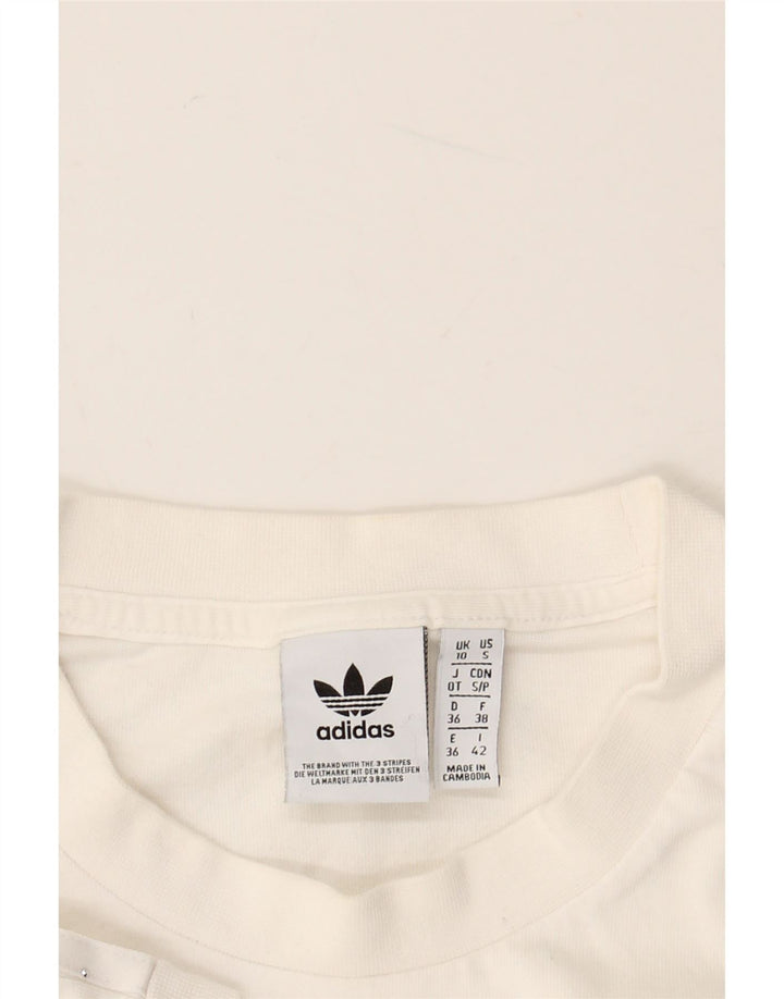 Γυναικείο T-Shirt ADIDAS Top UK 10 Small White