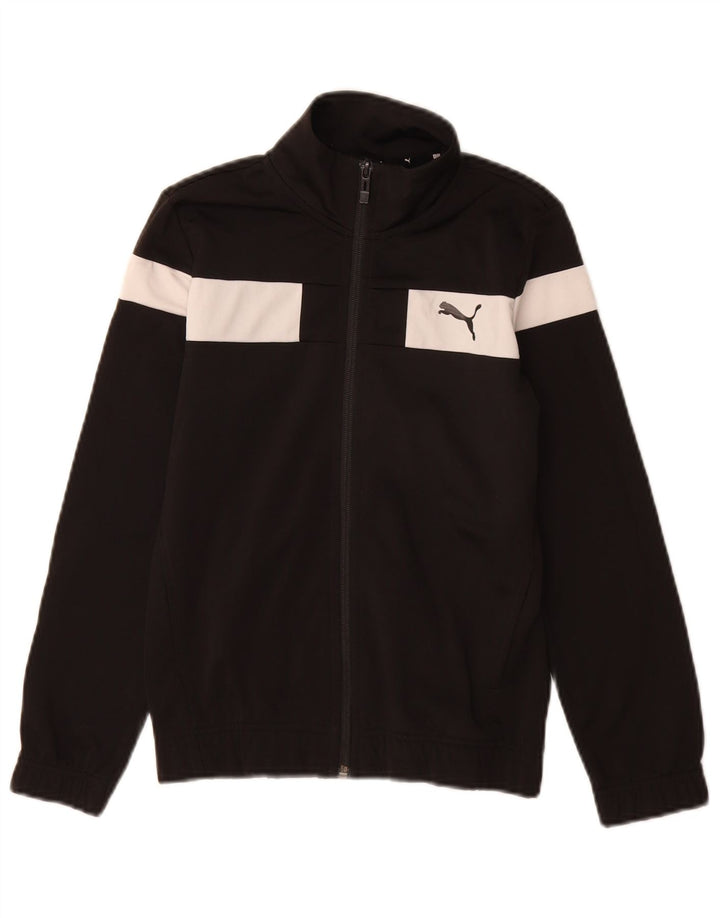 Puma Boys αθλητική φόρμα Top Jacket 9-10 Years Black Colourblock Polyester