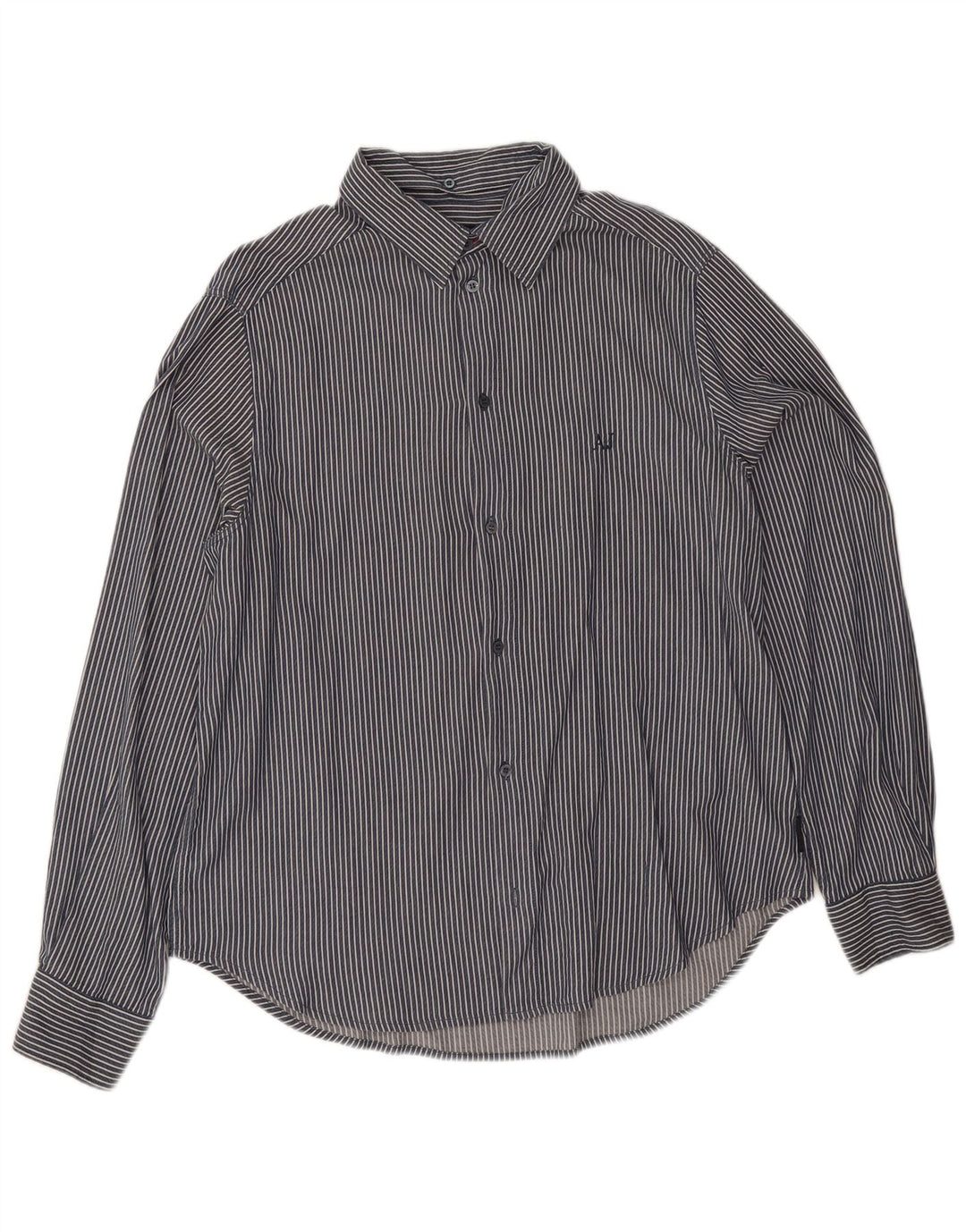 Ανδρικό πουκάμισο Armani Jeans 3XL Navy Blue Pinstripe Βαμβακερό