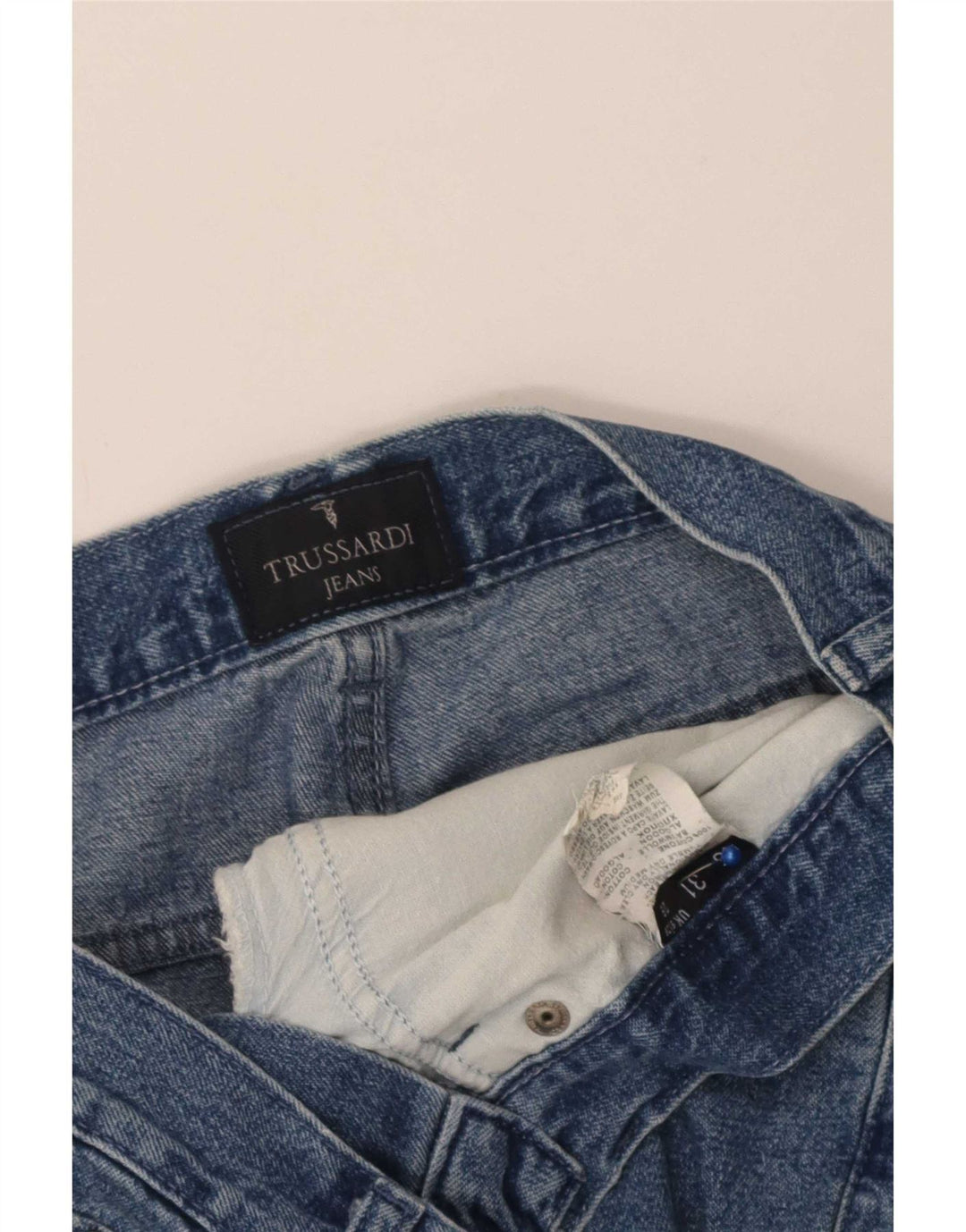 Γυναικείο ίσιο τζιν Trussardi W29 L33 Μπλε βαμβακερό