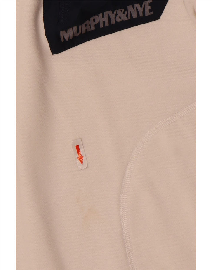 Murphy & Nye Mens Sailmakers Φούτερ Jumper Large White Colourblock
