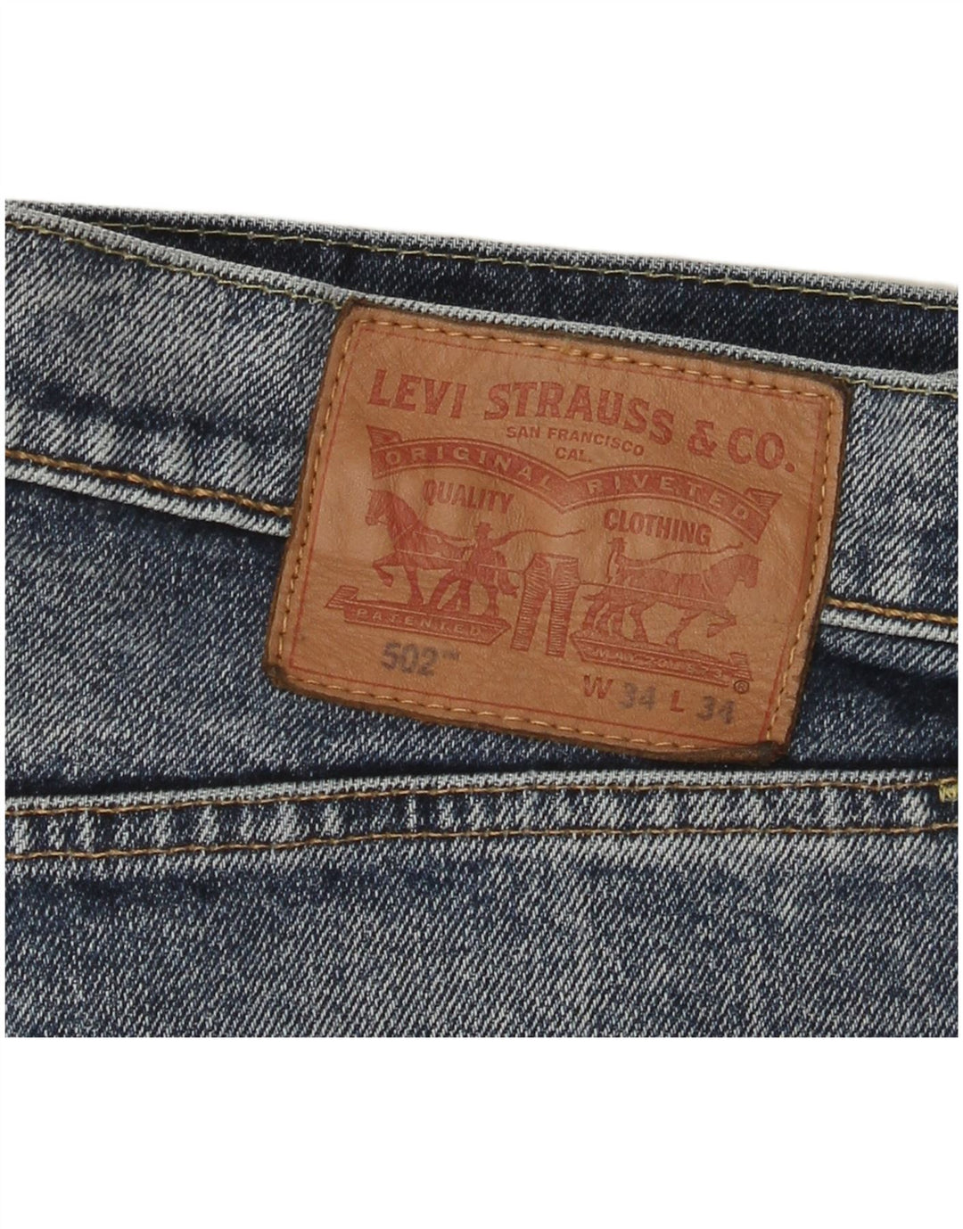 Ανδρικό τζιν σορτς Levi's 502 W34 μεγάλο μπλε βαμβακερό