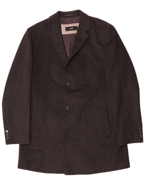 Ανδρικό πανωφόρι Hugo Boss EU 54 2XL Γκρι μαλλί