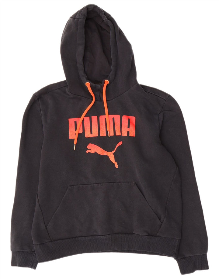 Ανδρικό γραφικό κουκούλα Puma, μεσαίο μαύρο βαμβακερό