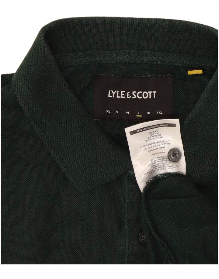 Ανδρικό πουκάμισο πόλο Lyle & Scott, μεγάλο πράσινο βαμβακερό