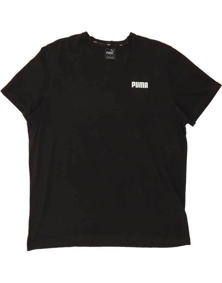 PUMA Mens T-Shirt Top 2XL Black Cotton Vintage Puma and Second-Hand Puma from Messina Hembry 