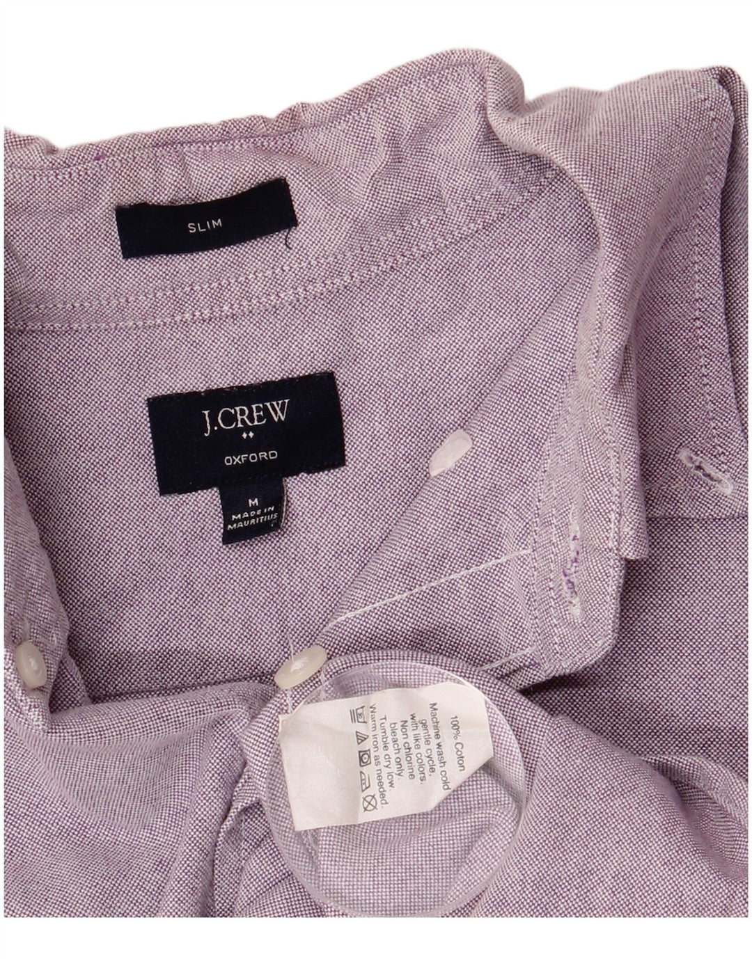 J. Crew Ανδρικό πουκάμισο Oxford Slim Medium Purple Βαμβακερό