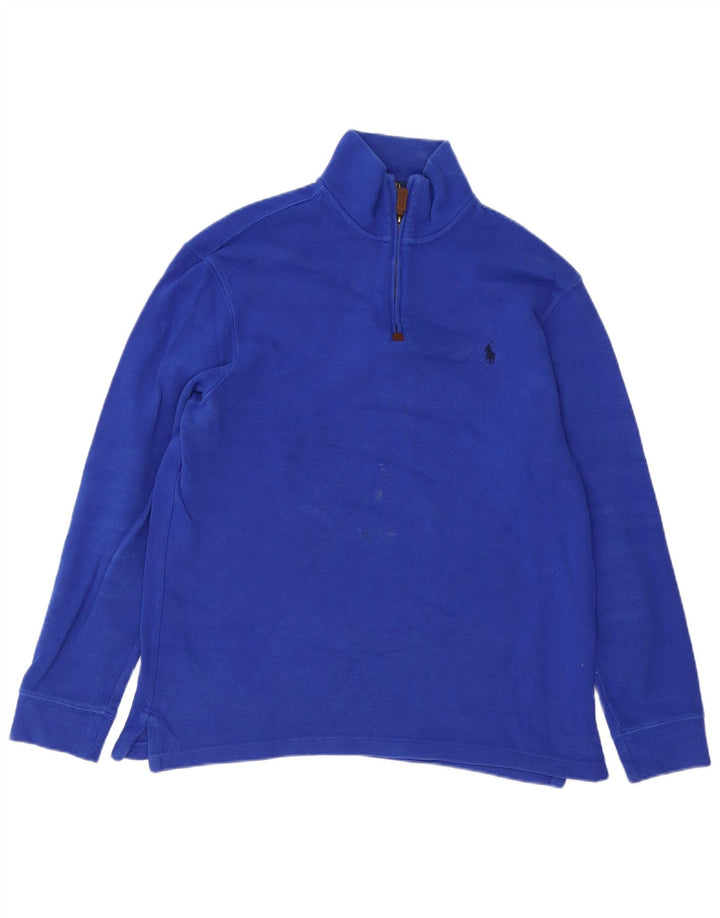 Ανδρικό πουλόβερ με φερμουάρ Polo Ralph Lauren, μεσαίο μπλε